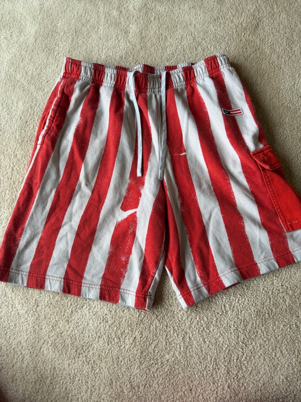 💥3/$20 Nike Red & White Striped Athletic Shorts